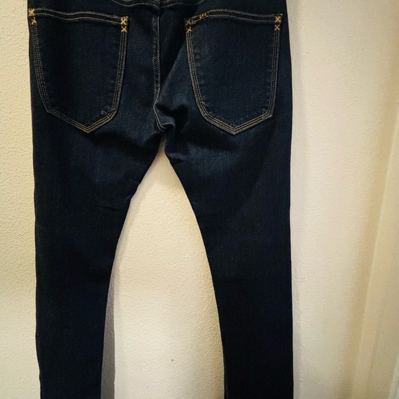 Lee Blue Straight Leg Jeans with Contrast Stitching W32 L30 - Picture 6 of 11